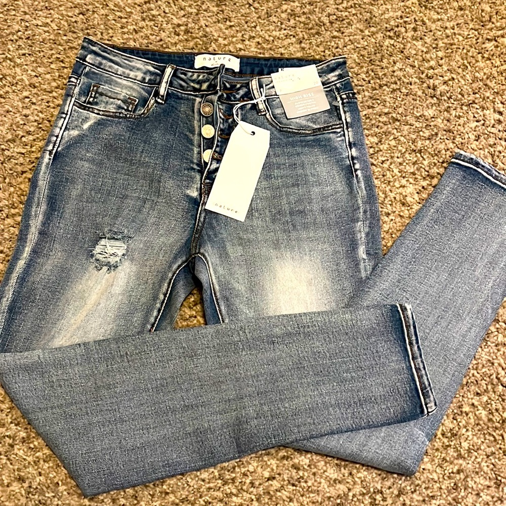 Nature distress denim jean size 7
